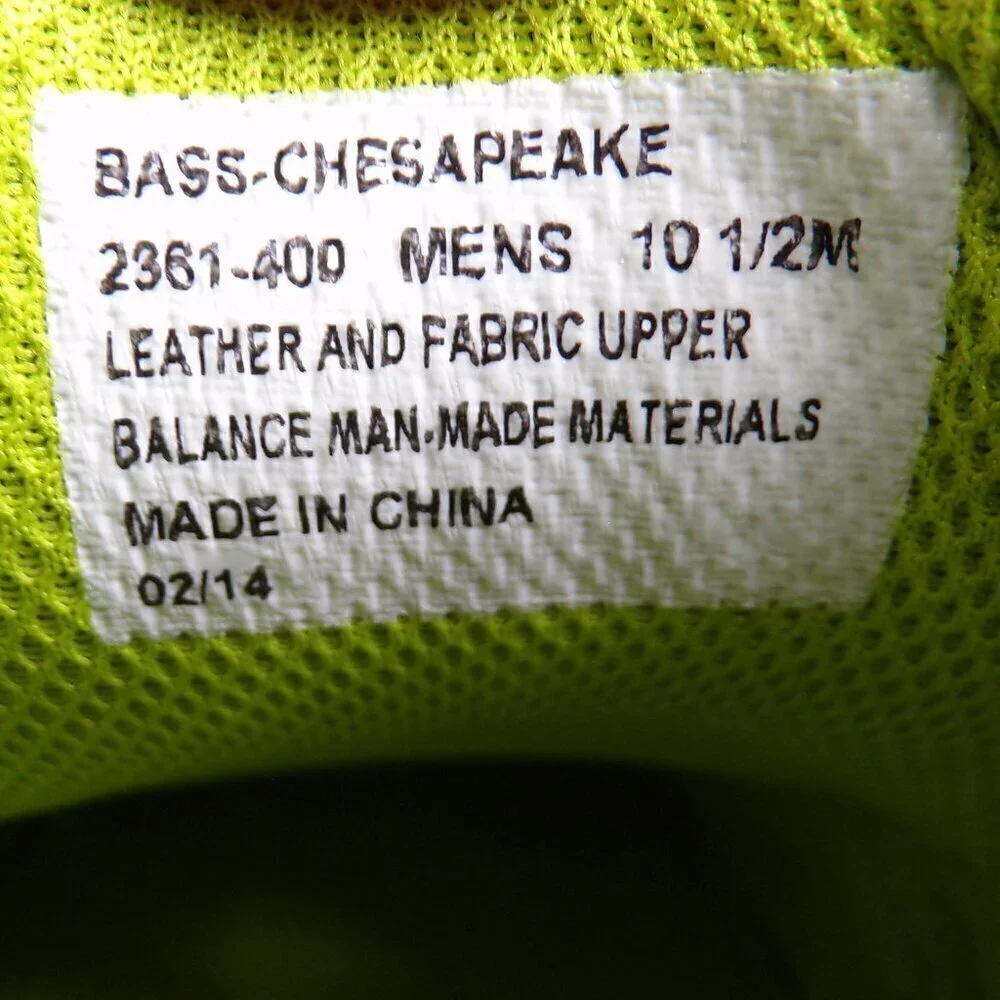 Bass Chesapeake Men's Boat Shoes Size 10.5 Blue and Green. Excellent Condition - Picture 12 of 12